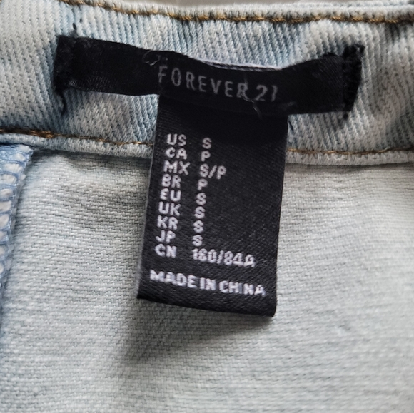 FOREVER 21 Denim Crop Top, Size S - Picture 5 of 8
